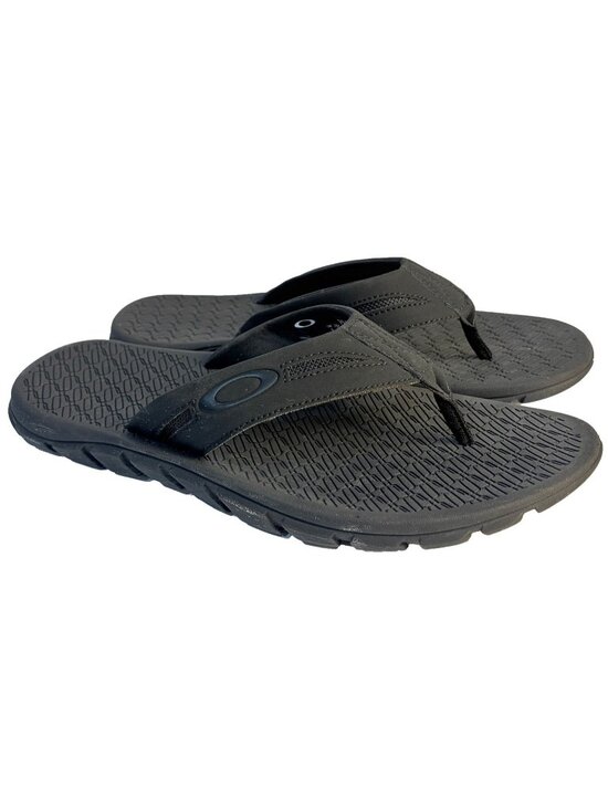 Men\'s Oakley Flip Flops Black Size 10 Sandals Sport Slides Operative 13477